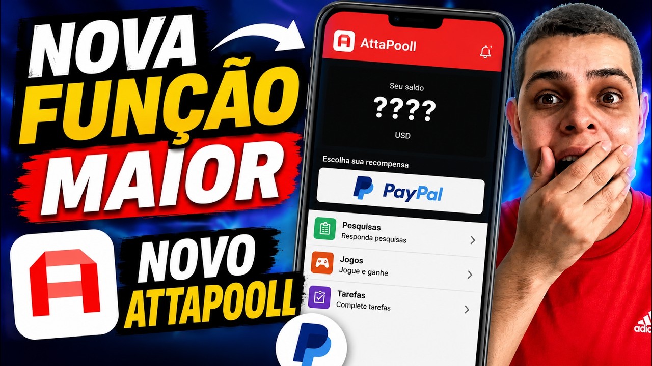 ATTAPOLL MUDOU! Confira Como Responder Pesquisas, Jogos e Tarefas Pagando no PayPal