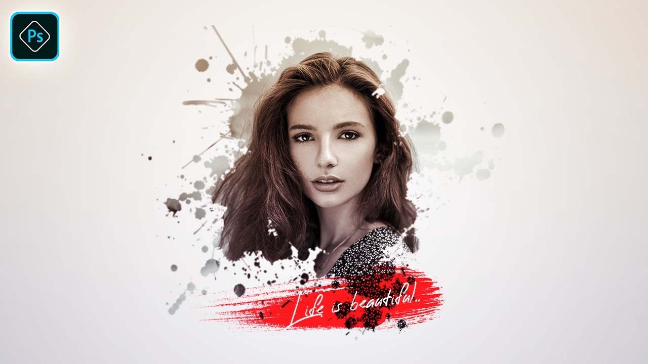 Watercolor Effects In Photoshop Tutorial - Portrait Brush Editing