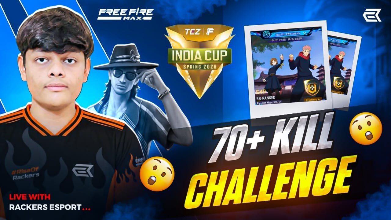 🔴 FF MAX India Cup Spring 2026 LIVE | Open Qualifier Practice with Rackers Esports 🏆#freefire #ff