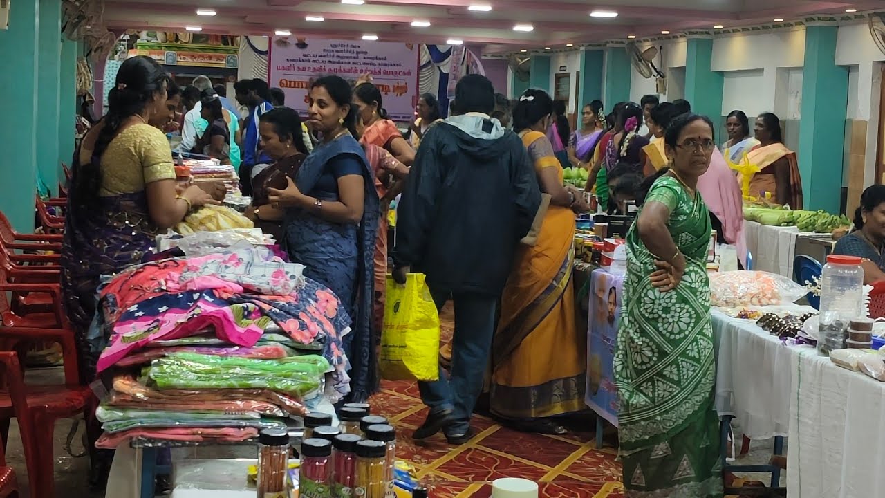 சுய உதவி குழுக்களின் தயாரிப்பு பொங்கல் கண்காட்சி காரைக்கால் அனைத்து பொருட்களும் ஒரே இடத்தில் 