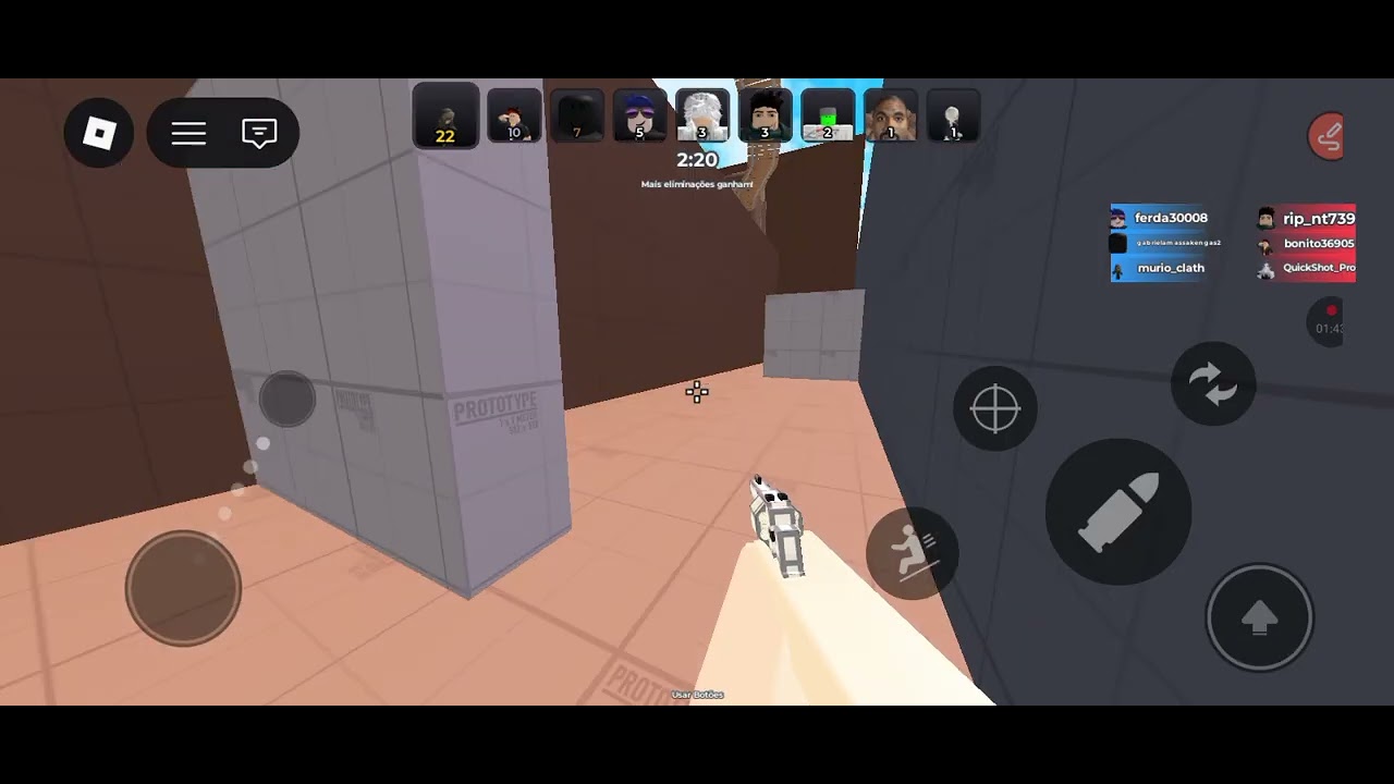 esse vídeo eu vou jogar tiro rápido no roblox
