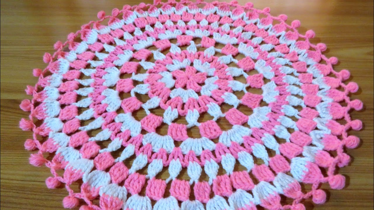 Thalposh ke design, crochet thalpos, crosia ke design, woolen rumal, #278,by |Santosh All Art |