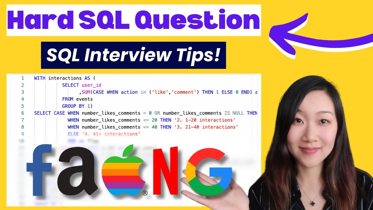 Difficult FAANG SQL Interview Question and Answer (Open Ended Question) | Realtime Code With Me Ep 2