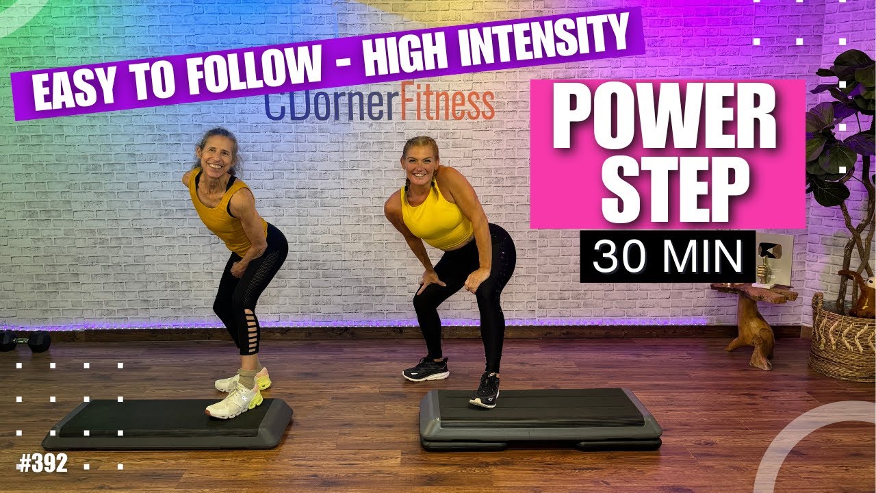 30 Min - POWER STEP WORKOUT - High INTENSITY - HIGH CALORIE BURN - #392
