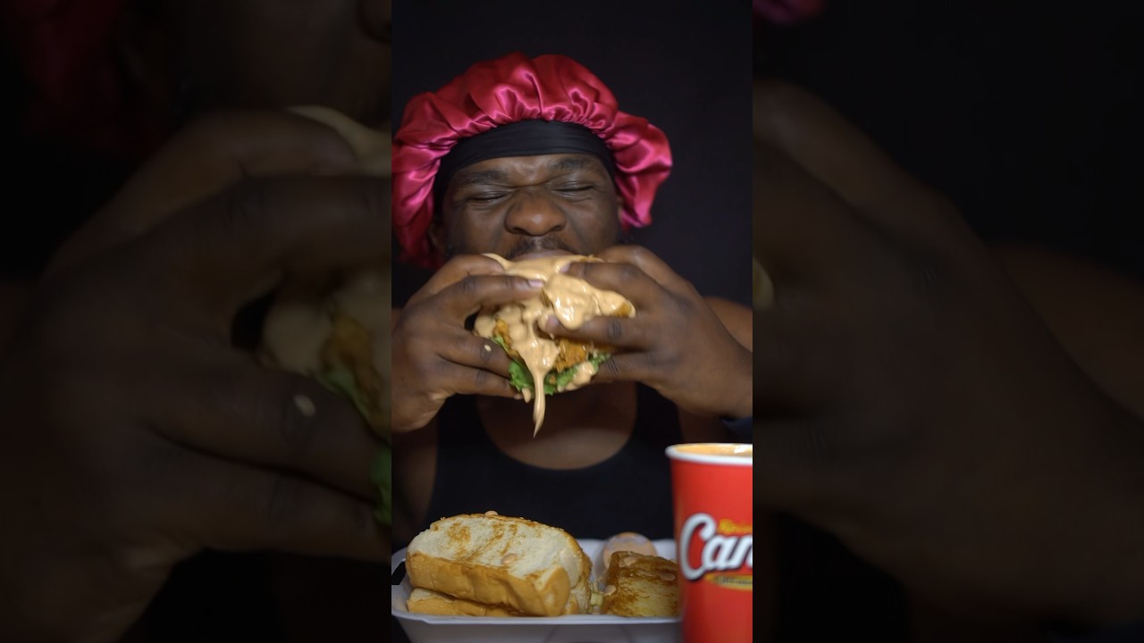 MESSY EATING IS THE BEST WAY TO ENJOY FOOD #asmr #mukbang #RaisingCanes #food #foodie