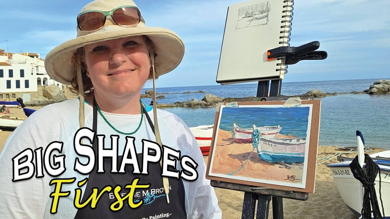 Start with the Big Shapes - Gouache Painting for Beginners