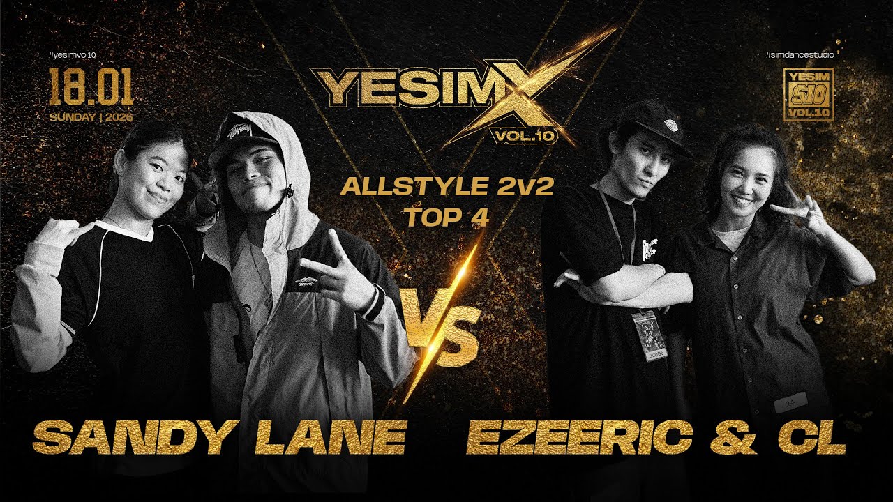 Sandy Lane VS Ezeeric & CL | Allstyle 2V2 Battle  Top 4 | Yesim vol.10 Malaysia