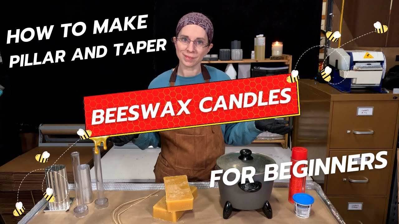 Make Molded Beeswax Taper and Pillar Candles | Candle Making At Home