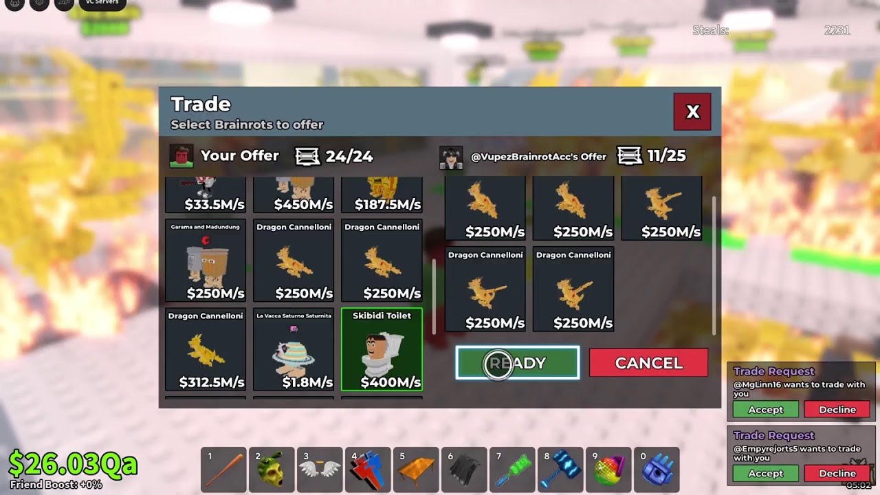 STEAL A BRAINROT TRADES AND DUELS