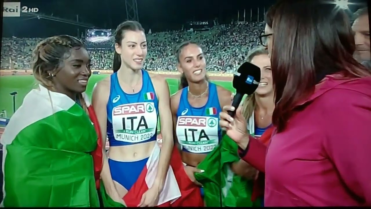 Intervista post gara campionati europei 4x100 femminile Bronzo