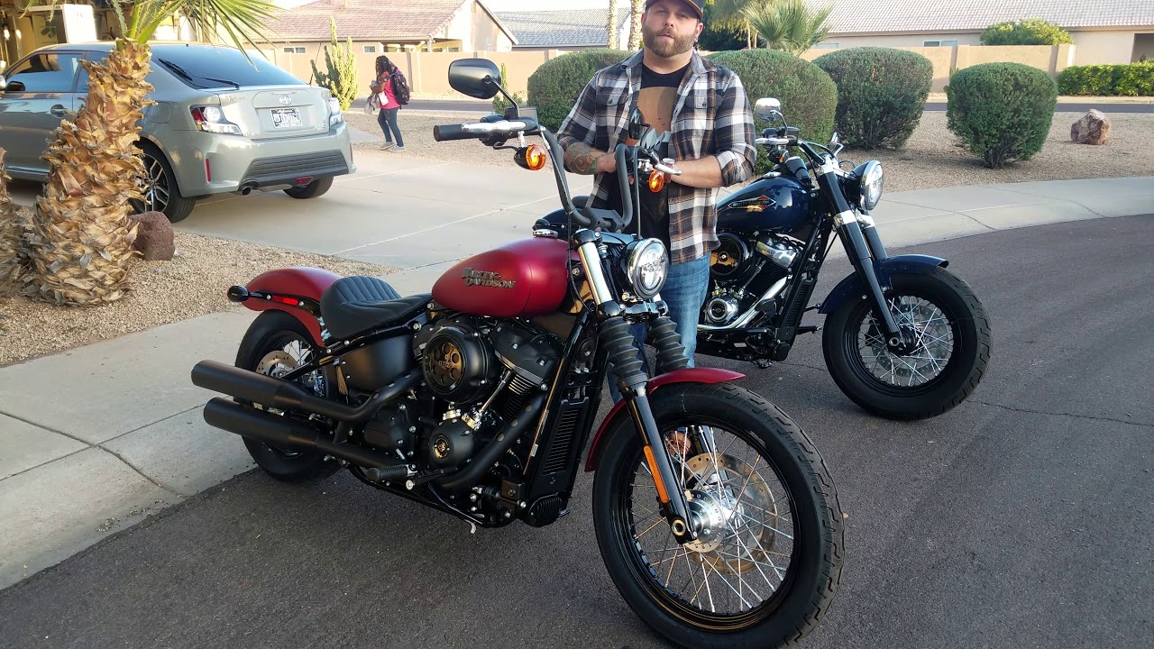 2019 Harley Davidson Street Bob & Softail Slim side by side
