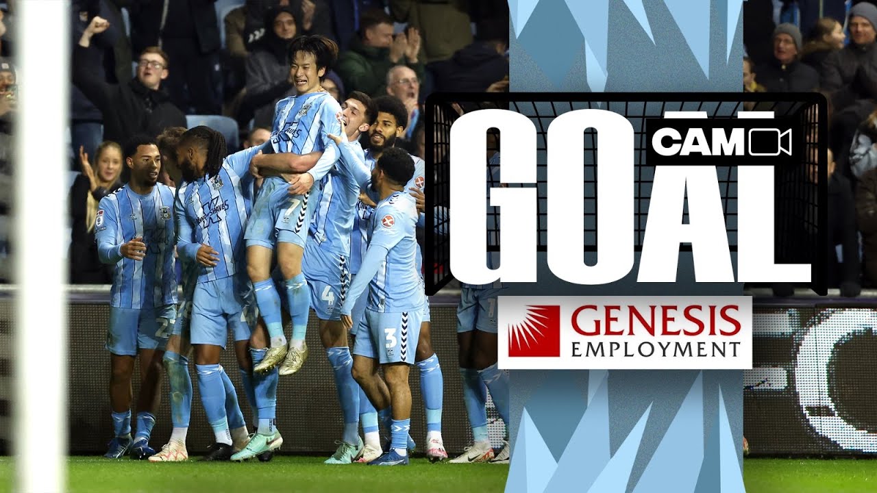 Tatsuhiro Sakamoto scores STUNNING double for Coventry City against Sheffield Wednesday! | GoalCam 🎥