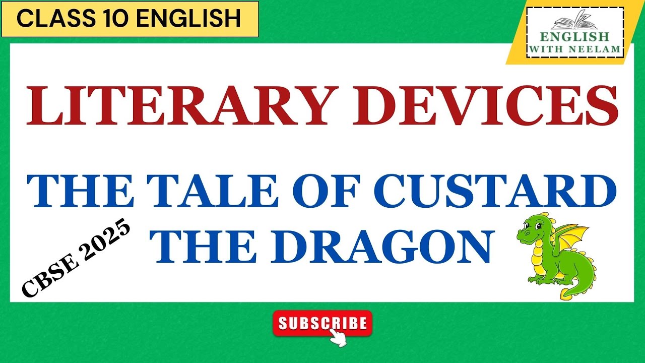 Literary Devices -The Tale of Custard the Dragon I Poetic devices