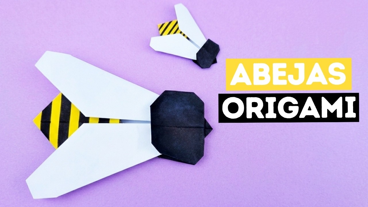 🐝 Cómo hacer una abeja de papel fácil