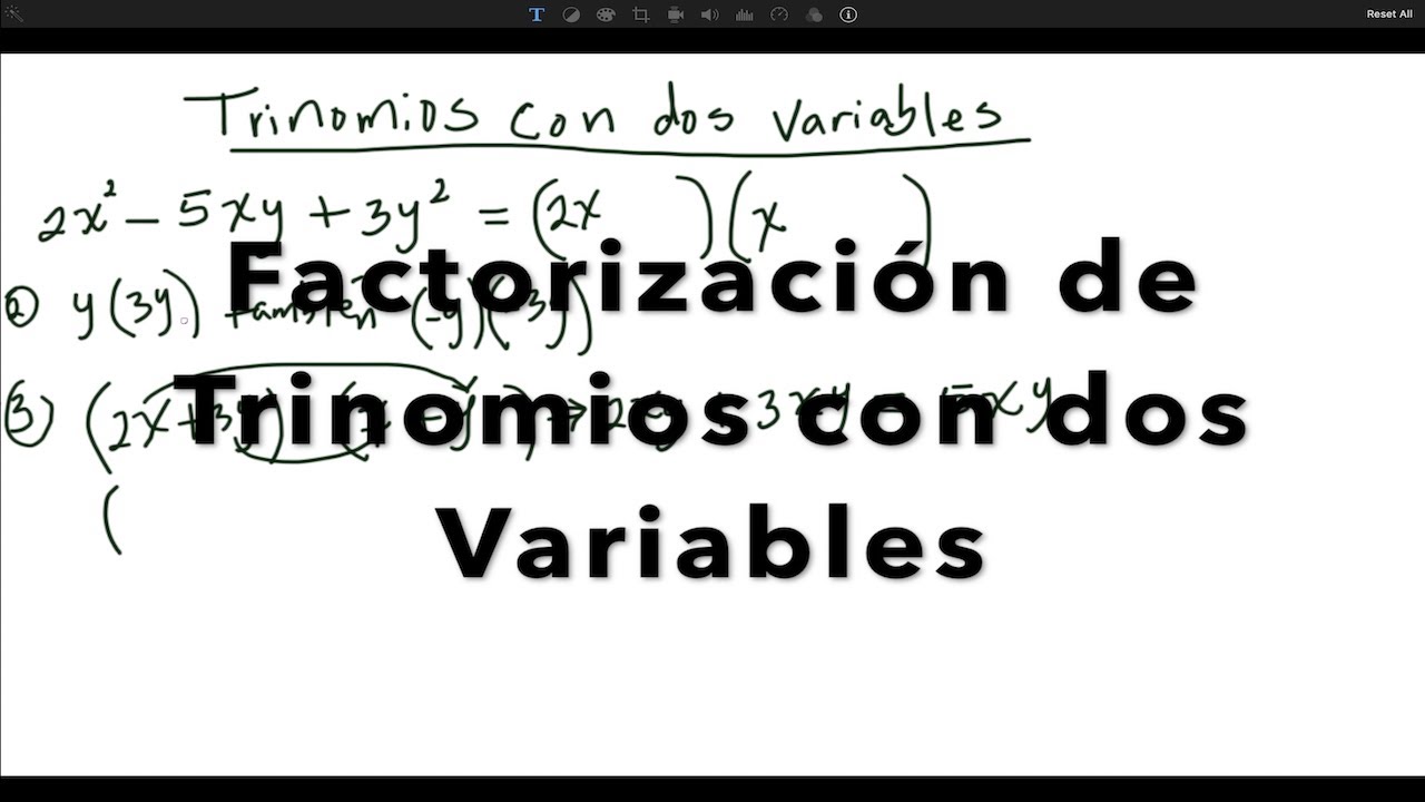 Factorización de Trinomios con dos Variables  - Ejercicio