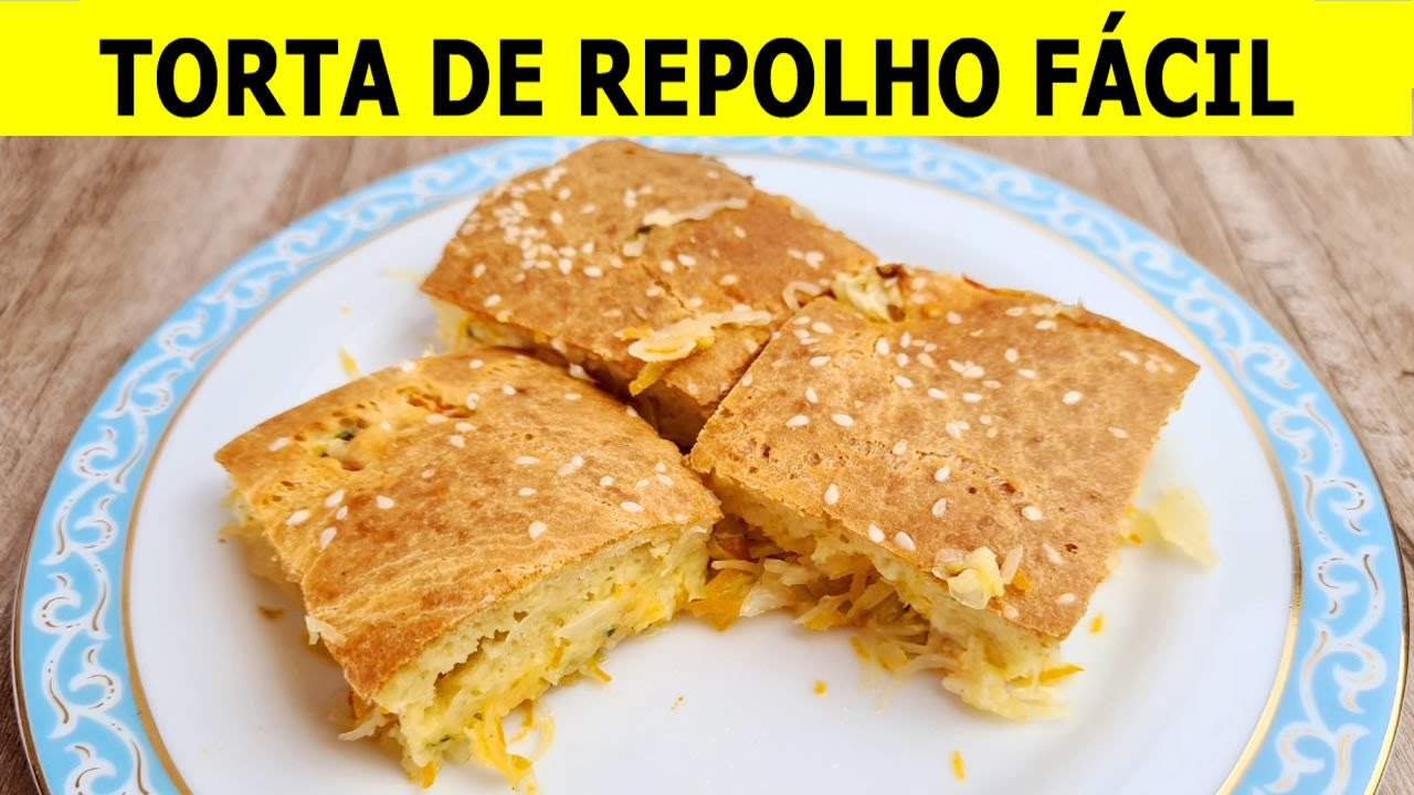 Comida Barata e Deliciosa Com Poucos Ingredientes | Torta de Repolho
