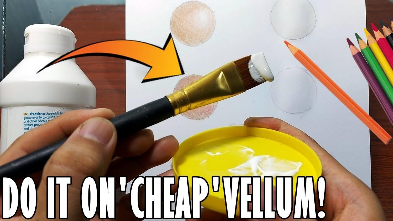 Cheap ‘VELLUM’ Paper Experiment for Colored Pencil Drawing (FCCCP, Brutfuner, Prismacolor)