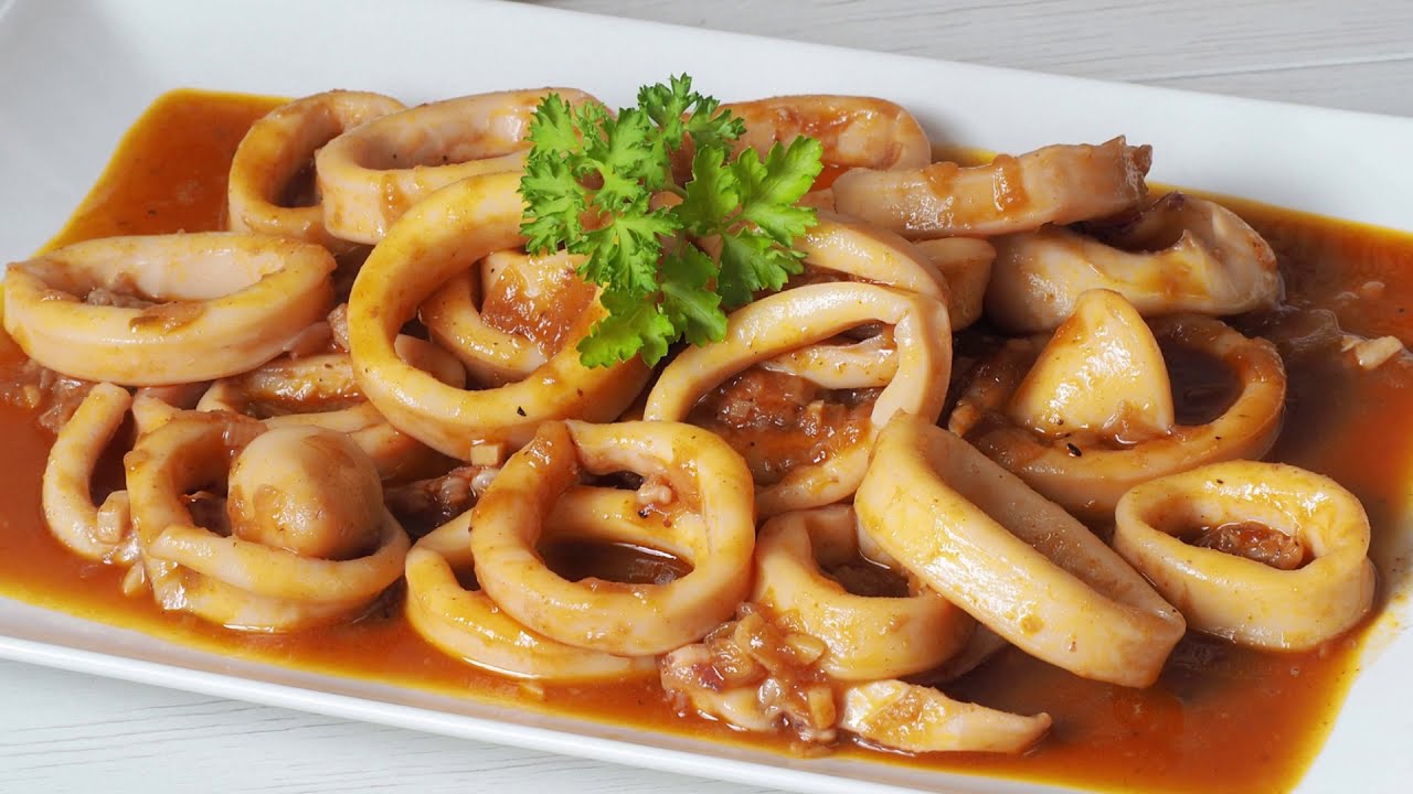 CALAMARES en SALSA ¡Un plato familiar muy rápido!