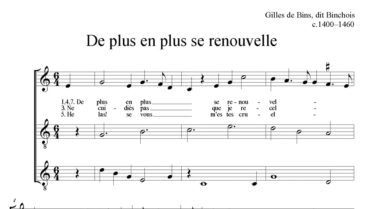 Binchois - De plus en plus