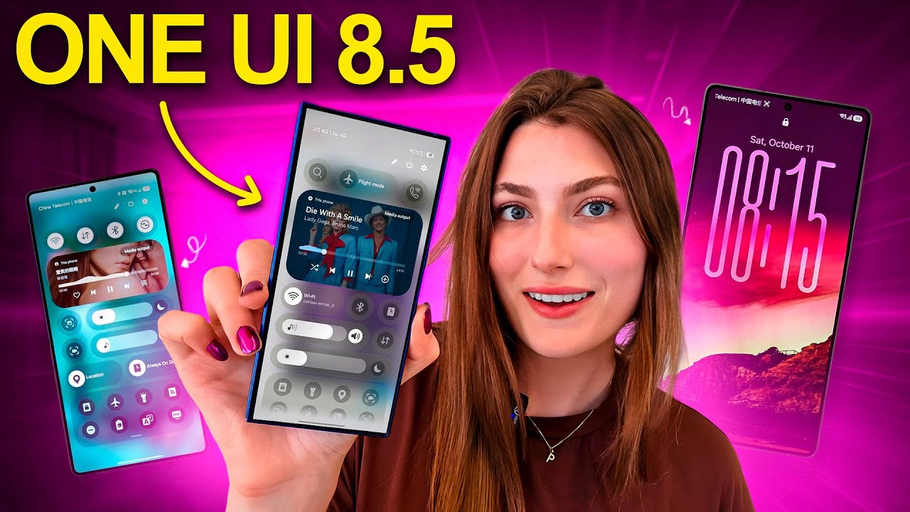 🔴ONE UI 8.5- TUDO QUE VAI MUDAR NO SEU CELULAR! nova central de controle,ícones,tela de bloqueio e+
