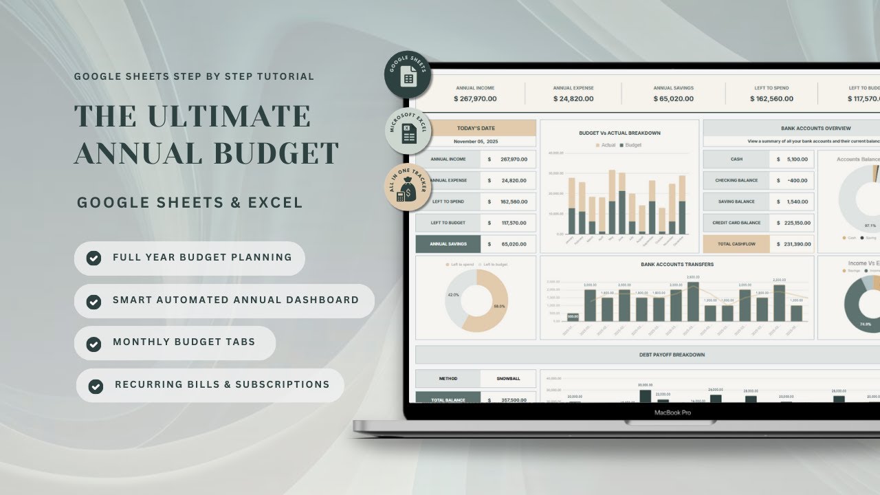Ultimate Annual Budget Tutorial | Plan, Track & Achieve Your Financial Goals
