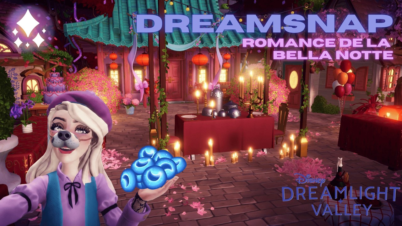 💙 DreamSnap Romance de la Bella Notte - SpeedBuild | Disney Dreamlight Valley 💙