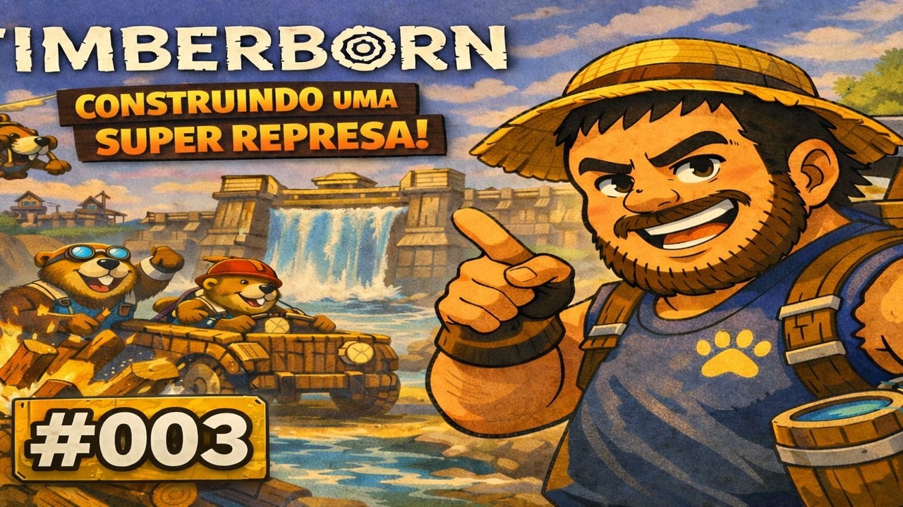 #timberborn  ,#003, terminando a primeira fabrica hoje, !pix,!discord,!instagram,!twitch