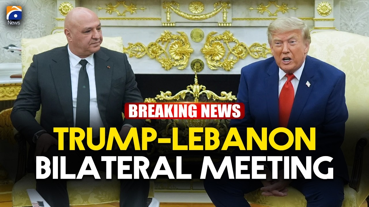 President Trump Holds Bilateral Meeting with Lebanon's President | Geo News English