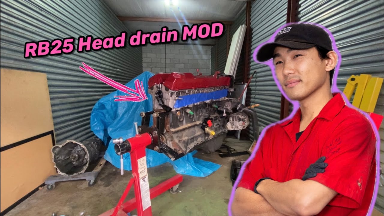 $1000 RB25 GETTING THE HEAD DRAIN! and MORE!!