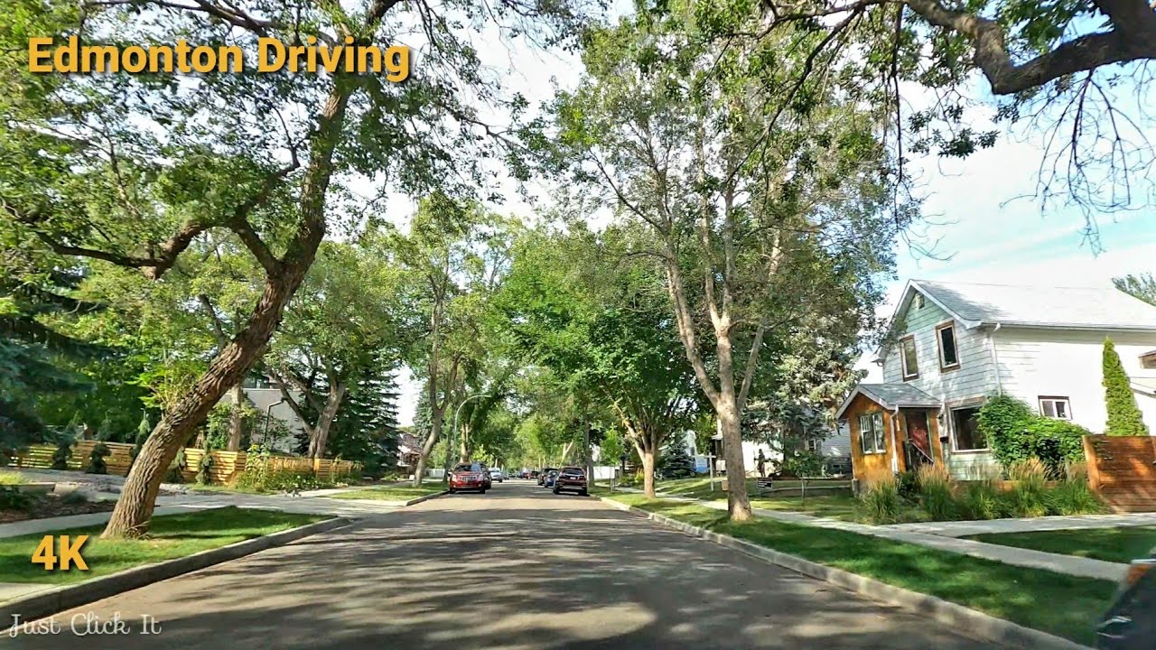 Driving around Bonnie Doon Neighborhood, Edmonton, AB, Canada