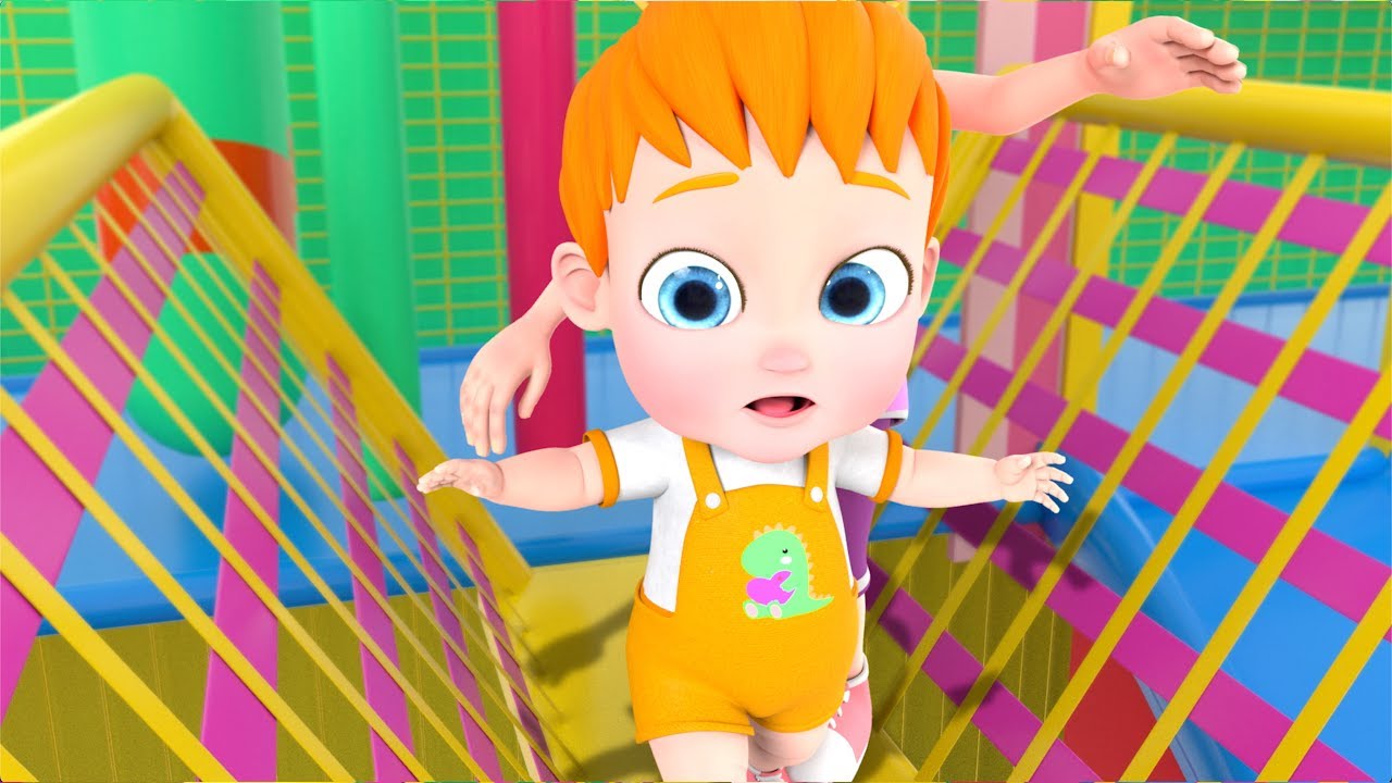 Indoor Playground Song +More Nursery Rhymes! Family Fun Time with Ball Pit, Trampoline, Slides &Toys
