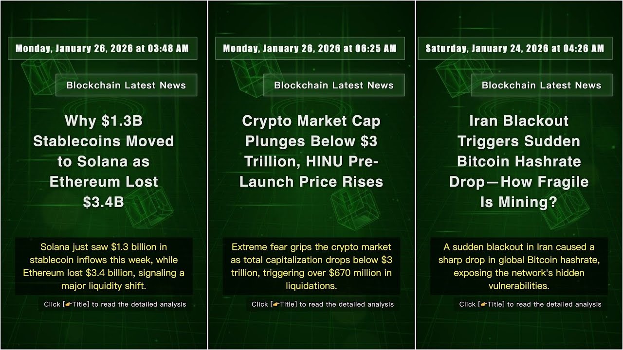 Blockchain News: Tuesday, January 27, 2026 at 01:37 AM #QixNewsCrypto