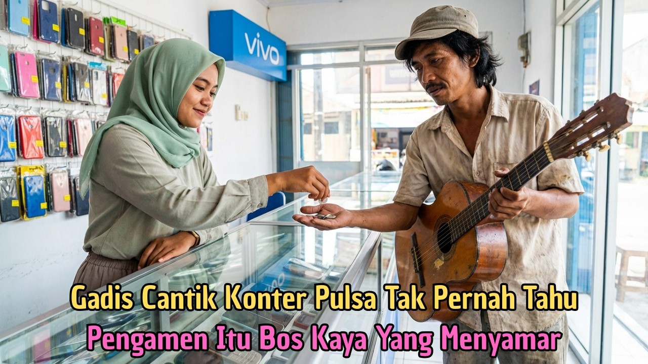 Pengamen Itu Diberi Receh Setiap Hari, Ternyata Dia Bos Kaya Yang Menguji Cinta Gadis Konter Pulsa