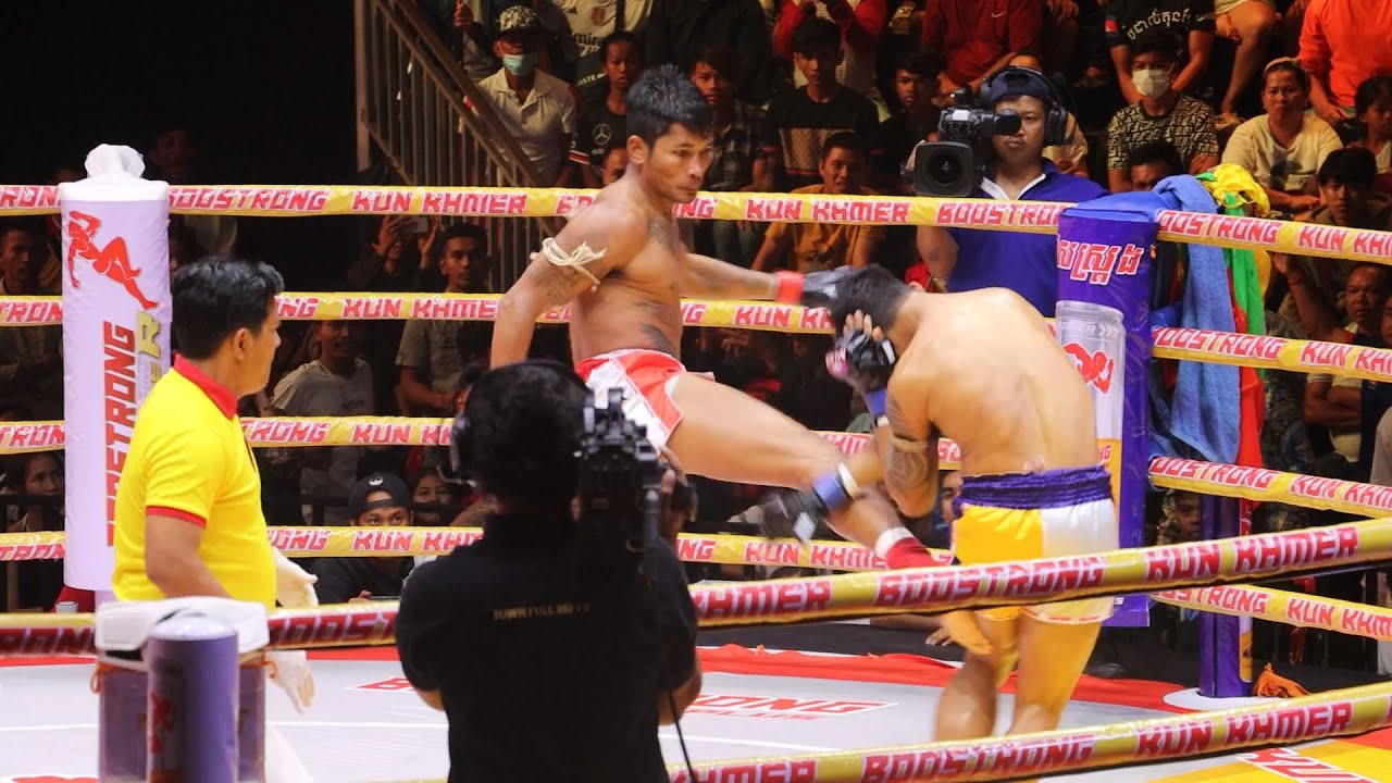 មួយជើងភូមាយំបាត់ Prom Samang KO Myanmar Boxing Kun Khmer Cambodia 09.02.2024