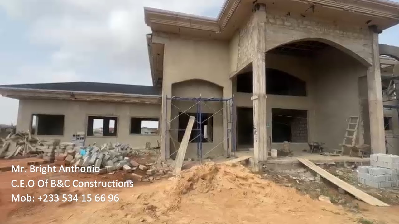 Building in Ghana Waterproof plastering & Plumbing Works |Ep-97|The Oyarifa Project #brightandclara