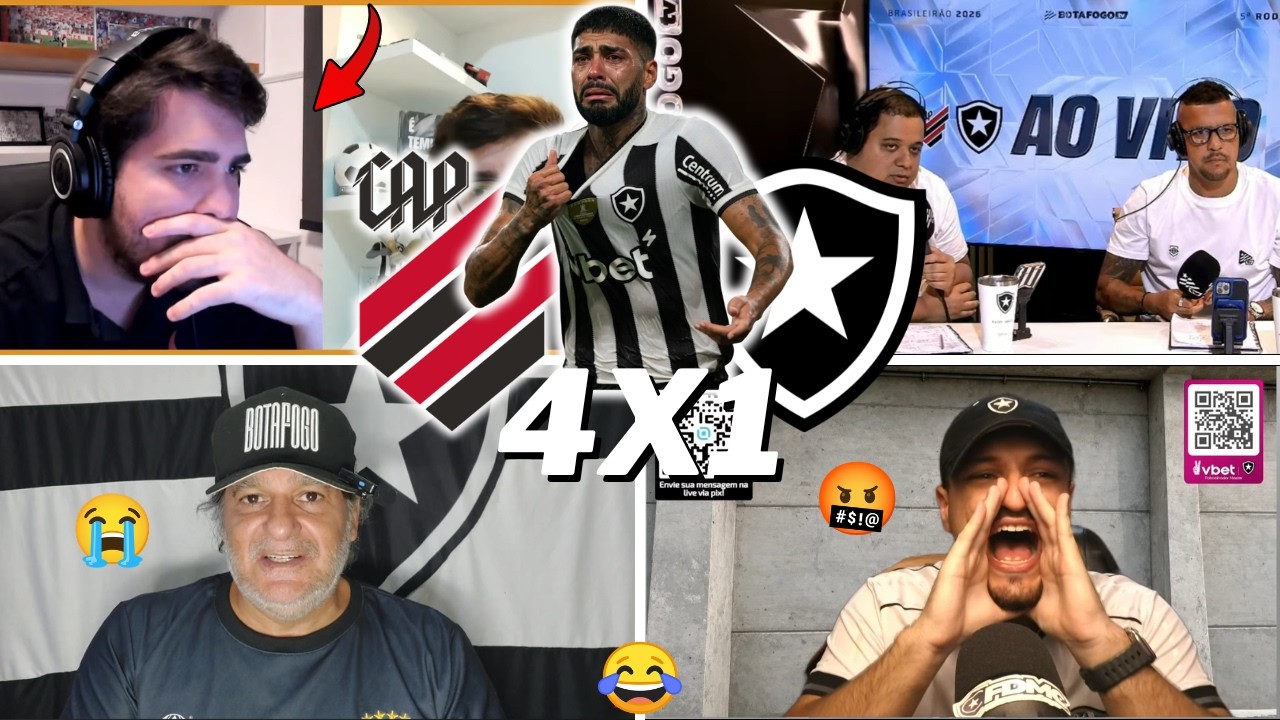 REA&Ccedil;&Otilde;ES DOS BOTAFOGUENSES REVOLTADOS - SABOR P&Aacute;SCOA | ATHLETICO-PR 4 X 1 BOTAFOGO | BRASILEIR&Atilde;O 2026