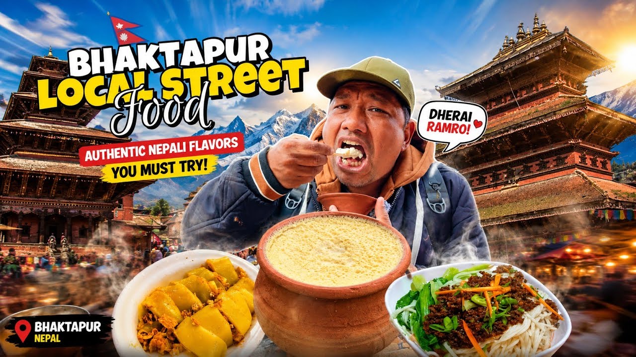 Bhaktapur Local Street Food Hunt ||  Authentic Taste 😋 