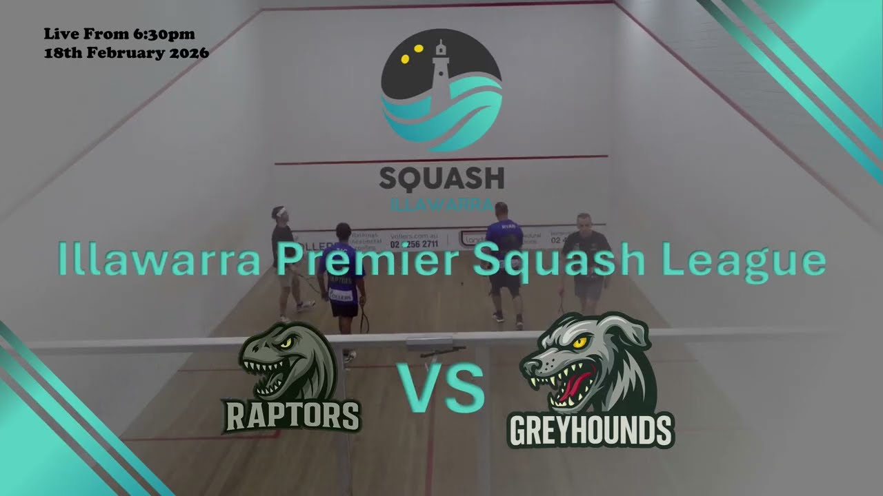 Greyhounds vs Raptors | Illawarra Premier League | Full Match Replay | Australian Squash