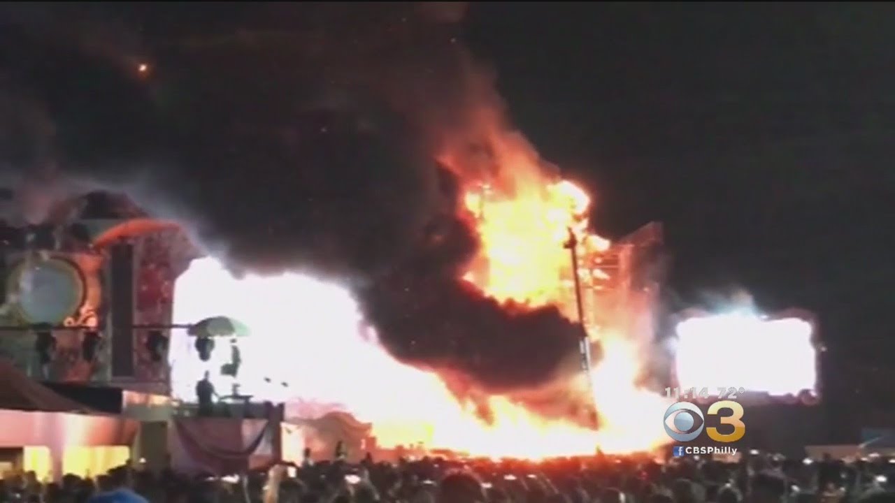 On Stage Malfunction Sparks Blaze At Concert In Spain