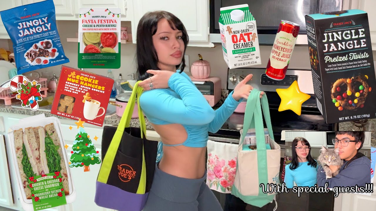 Пробуем праздничные закуски из Trader Joe's вместе с братом!!❄️✨ День 4 Vlogmas