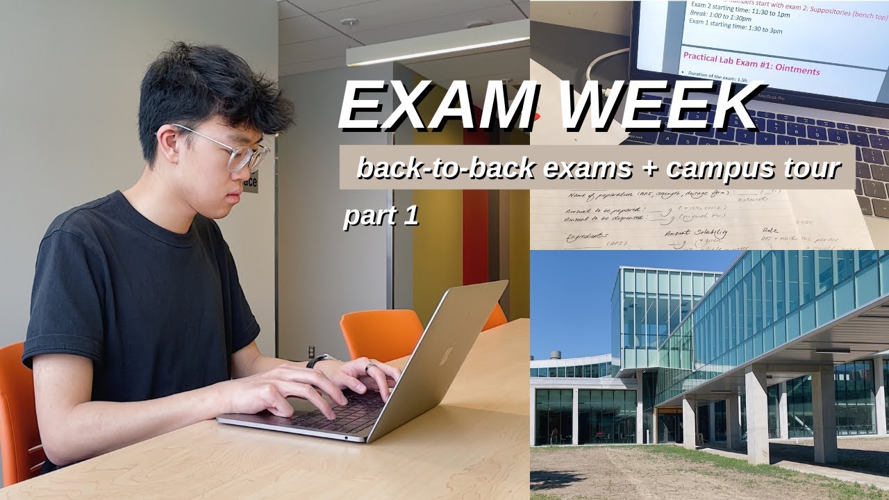 EXAM WEEK | productive college week in the life + campus tour *motivational study vlog* (part 1)