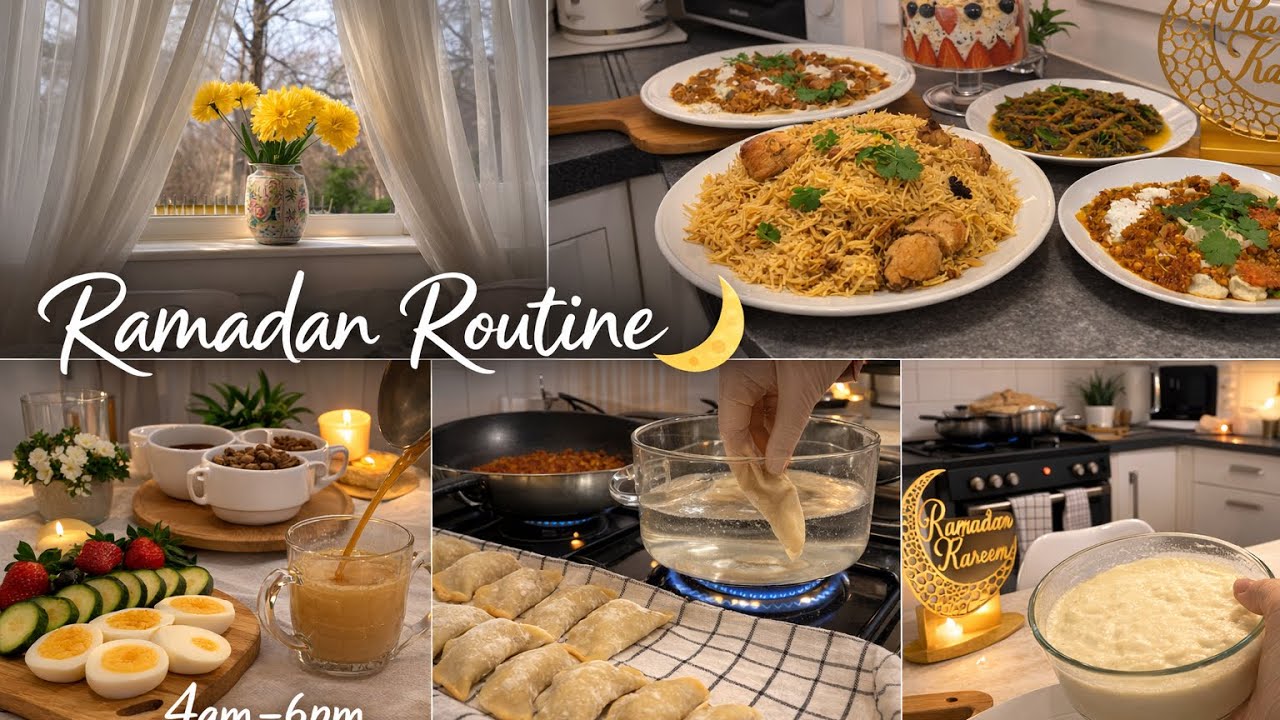 Slow Living Ramadan Routine 🌙 Suhoor to Iftar | Afghan Ashak & Cozy Iftar Cooking | Silent Vlog (UK)