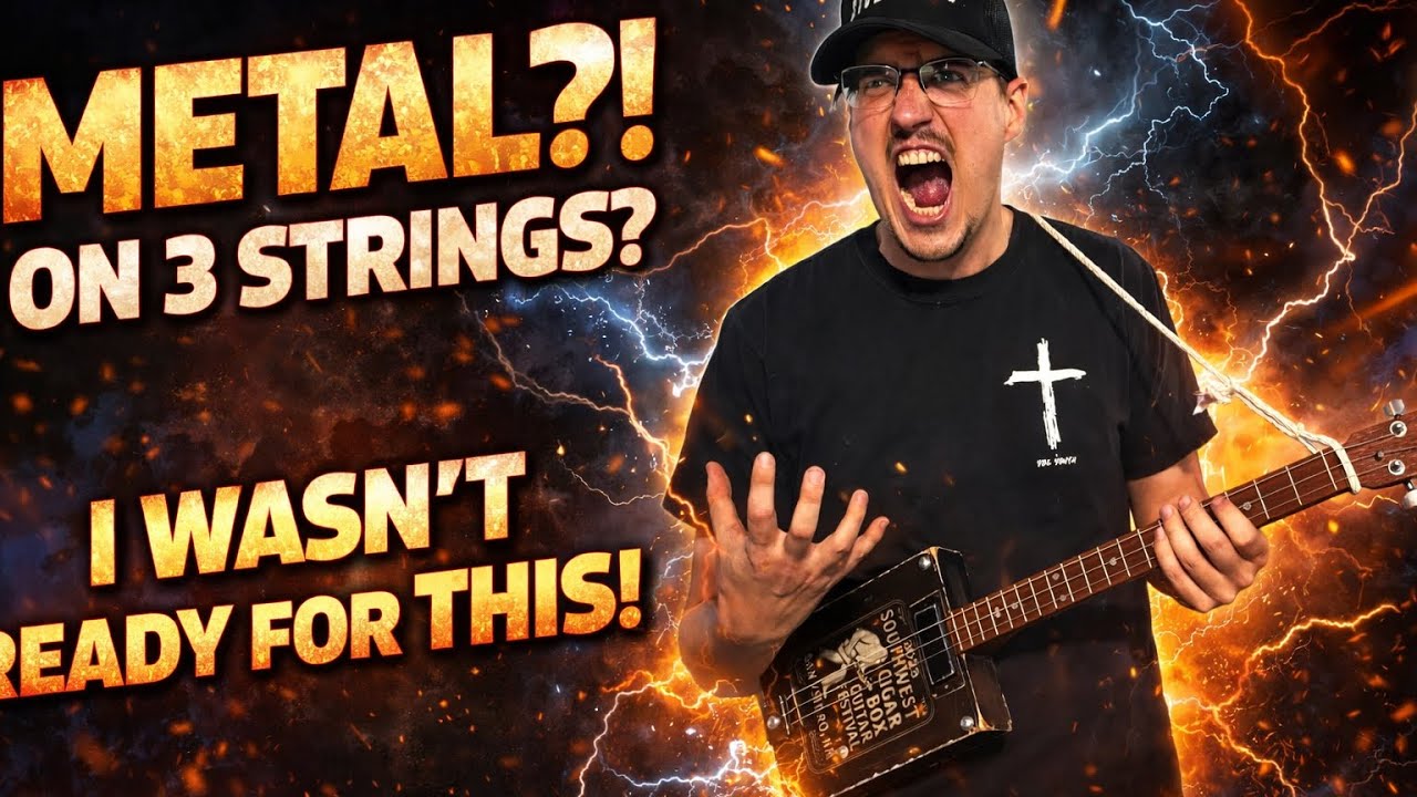 I Tried Playing METAL on a 3-String Cigar Box Guitar… I Was NOT Ready