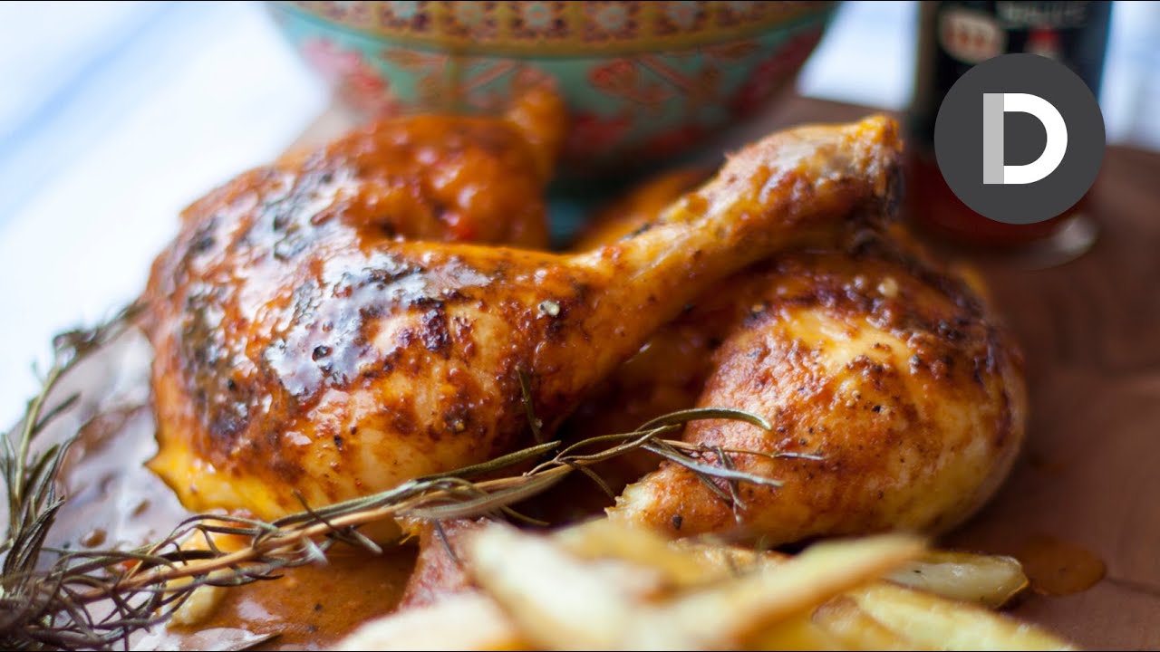 PIMP MY CHICKEN! Buffalo Spatchcock Chicken with homemade fries!