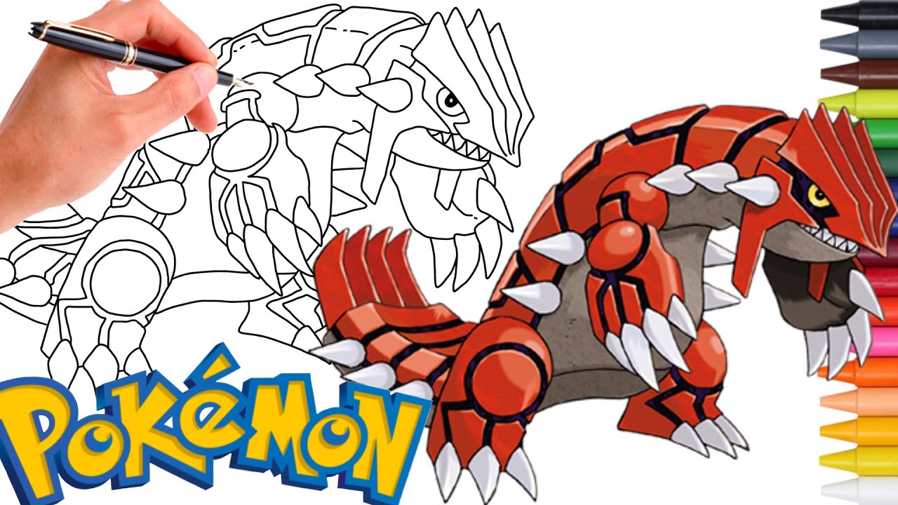 Como Desenhar FACILMENTE O POKÉMON GROUDON ! #383 | geração 3