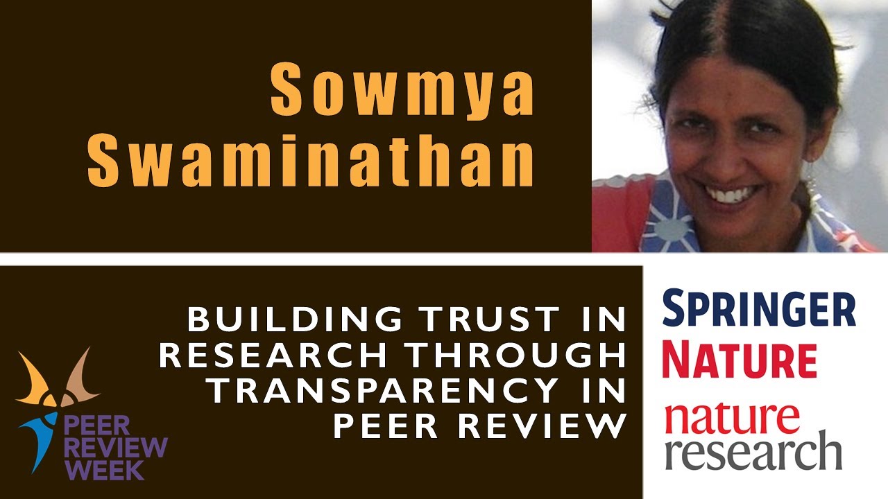 Webinar: Springer Nature  - Building trust in research through transparency in peer review