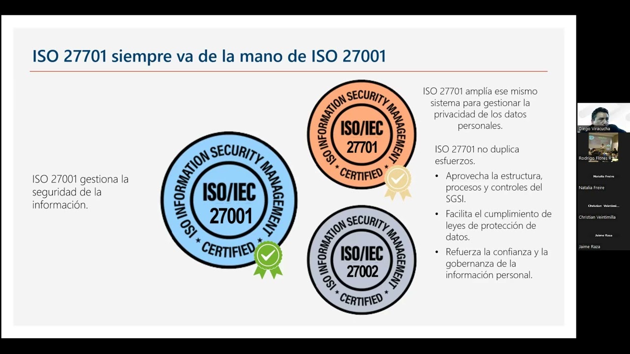 Webinar 2025 DIC _ Seguridad Información y Protección Datos Personales ISO 27001 e ISO 27701