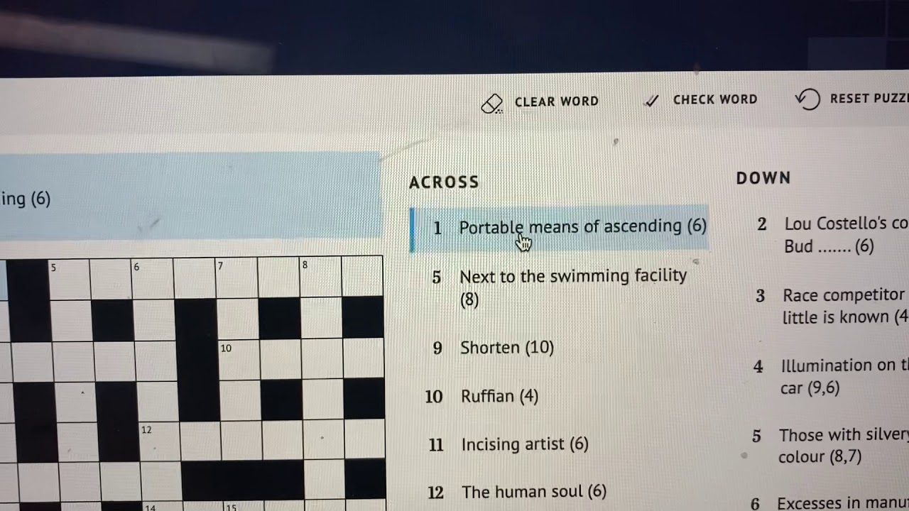 Online Crossword Puzzles