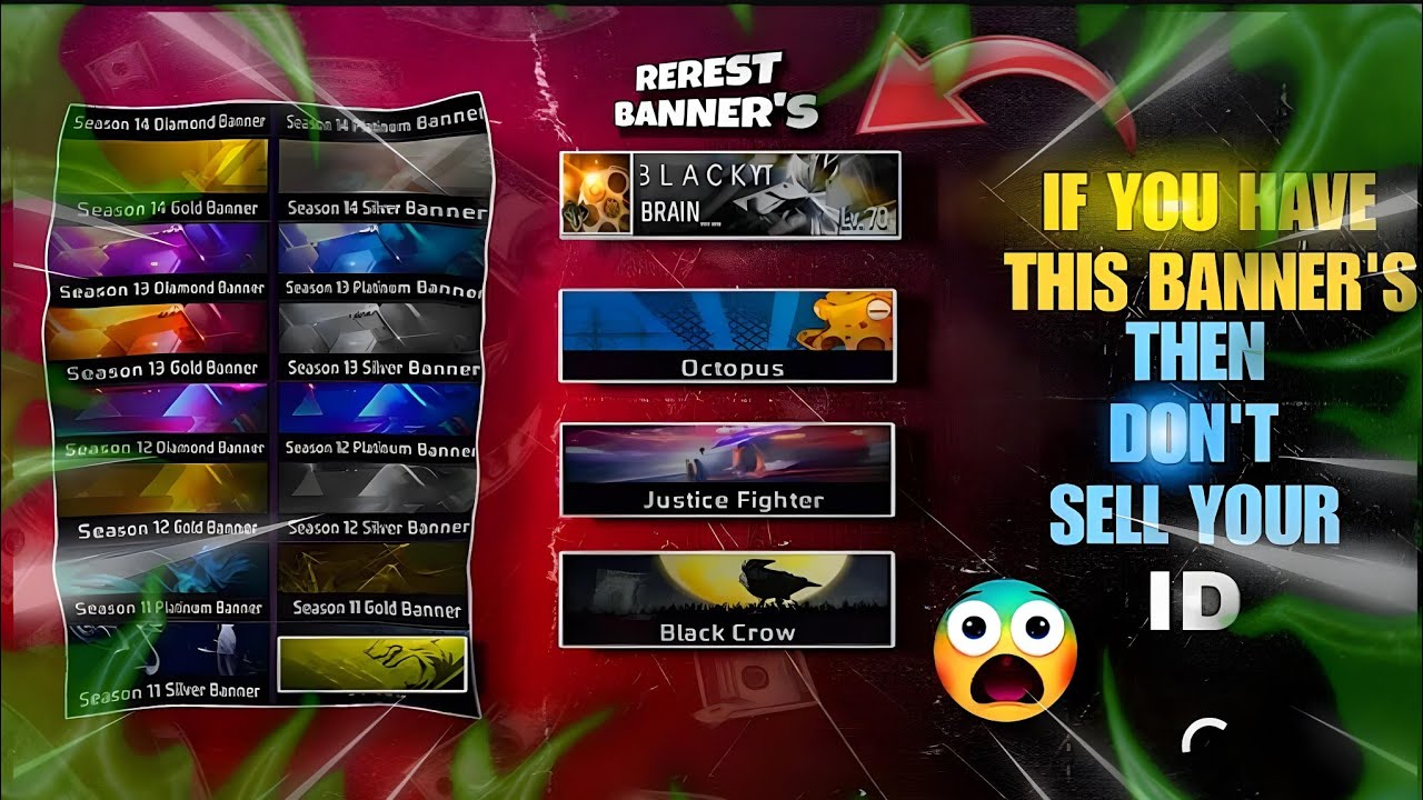 TOP 5 RAREST BANNER IN FREE FIRE #freefire #oldfreefire #rarebanner