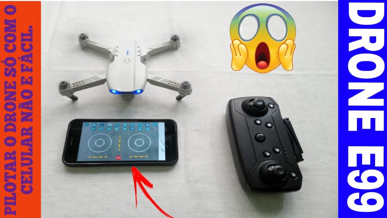 DRONE E 99, COMO PILOTAR USANDO SOMENTE  O SEU CELULAR.